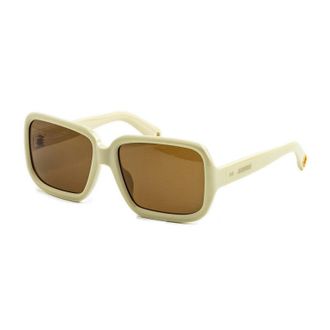 Jacquemus Sunglasses Square Full Rim, Sand Frame And Brown Lens Jac/86C2