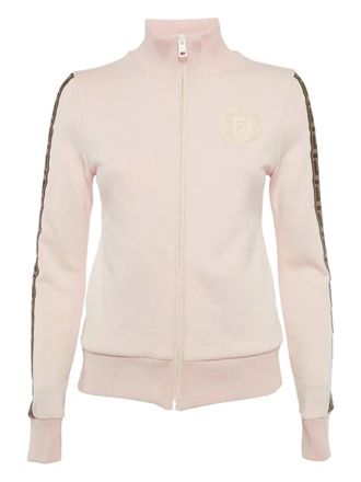 Fendi Zucca logo-detail zip-fastening jacket - Pink