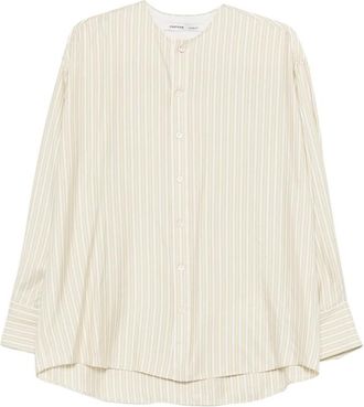 Carven Striped-pattern Collarless Shirt