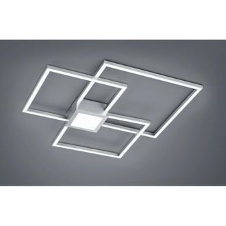 Trio Leuchten Hydra Plaf&oacute;n 3 Led Cuadrados 38w N&iacute;quel L65 Cm Regulable Trio Iluminaci&oacute;n