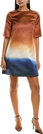 Oscar De La Renta SHORT SLEEVE ABTRACT OMBRE SHIF