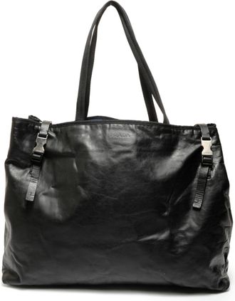 Prada Black Leather Tote Bag (Pre-Owned)