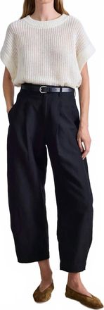 Apiece Apart Wool Bari Crop Trouser In Black