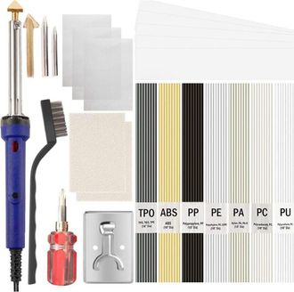 OEM Kit De Soldadura De Pl&aacute;stico De 100 W, Reparaci&oacute;n De Pl&aacute;stico Con 7 Tipos De Varillas De Soldadura Y 56 Varillas, Soldador De Pl&aacute;stico 2 En 1 Con 2 Pu