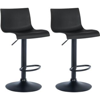 Clp Clp - Set De 2 Taburetes De Bar Branford Negro Pl&aacute;stico