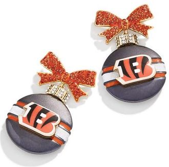 BaubleBar Womens BaubleBar Cincinnati Bengals Ornament Earrings in Black at Nordstrom
