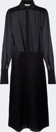 Fendi Silk georgette and satin midi dress