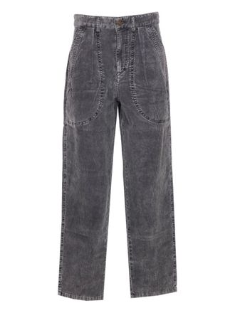 Isabel Marant Onyta patch-pocket corduroy trousers - women - Cotton/Elastane - 34 - Black