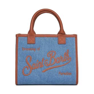 MC2 Saint Barth Vanity Bag Midi - female - MC2 Saint Barth - Shopping Bags - Blue - ONE SIZE - Bags