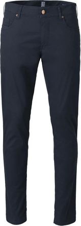 Meyer Broeken, Heren, Blauw, W34 L36, Katoen, Slim Chino in Bio-Katoen met Microstructuur