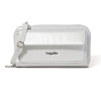 Baggallini RFID Phone Wallet Crossbody Bag in Silver Metallic at Nordstrom