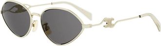 Celine Celine - Wire Zonnebrillen - Dames - Accessoires - Geel - Maat: 58 MM