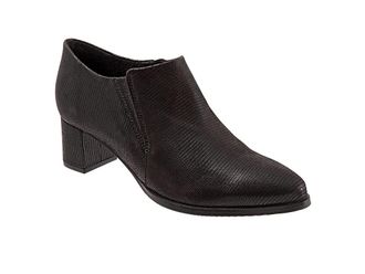 Trotters Keegan Womens Shoes Black Lizard Leather : 7 N (AA)