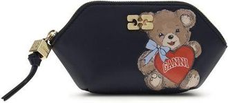 Ganni Zwarte Gerecycleerde Leren Portemonnee