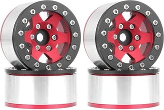 OEM Llanta Met&aacute;lica Negra Y Roja De 1,55 Pulgadas Para Coche De Escalada Ax90069 Para Jimny Cc01