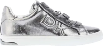 DKNY Dames Aisling Leren Veterschoenen (Zilver)