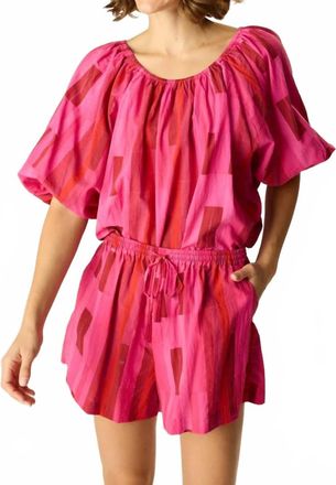 Natalie Martin Jasper Short In Sea Glass Cotton Pink