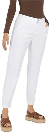 M.A.C Witte Chino Broek - Dames - Vrijetijds broeken - Wit - L - Broeken