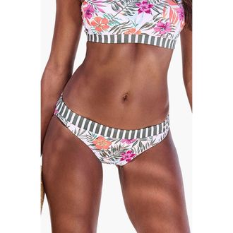 Lascana Womens Contrast Classic Bikini Bottom in White Printed at Nordstrom, Size 10