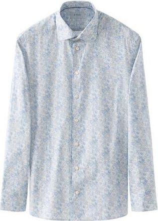 Eton Slim Fit Fit Cotton Dress Shirt in Light Pastel Blue at Nordstrom Rack, Size 15