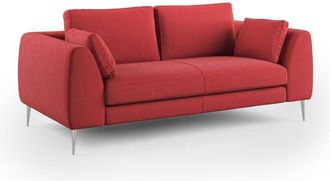 Divani.Store Divani.store - Plano Sof&aacute; Moderno En Microfibra T&eacute;cnica Desmontable 176 Cm Rojo