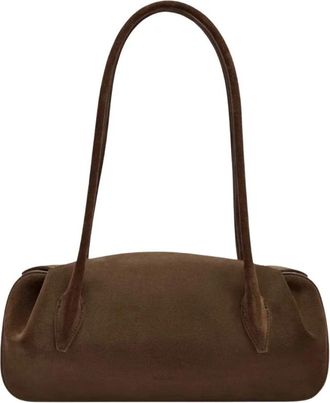 Yuzefi Oyster Shoulder Bag - Dames - Schoudertassen - Bruin - ONE Size - Su&egrave;de - Tassen
