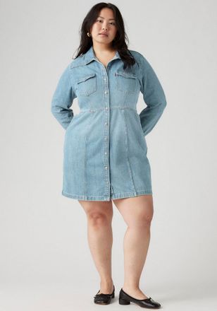 Levi's Plus Jeanskleid LEVIS PLUS, Damen, Gr. XXXL (54/56), N-Gr, plant pause, Denim/Jeans, Obermaterial: 76% Baumwolle, 24% Polyester, Kleider Jeanskleid, aus kl