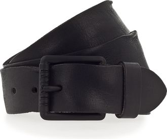 Mustang Lederg&uuml;rtel MUSTANG, Herren, Gr. 11,5, schwarz, Rindsleder, unifarben, used, G&uuml;rtel Lederg&uuml;rtel, Vollrindleder in Used-Optik, geschw&auml;rzte Schnalle, 4 
