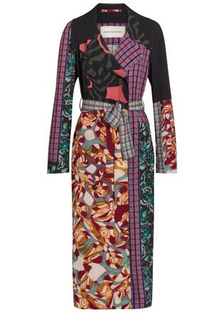 Dries Van Noten Rolana Printed Crepe Trench Coat - Multicoloured - 38 (UK10 / S)