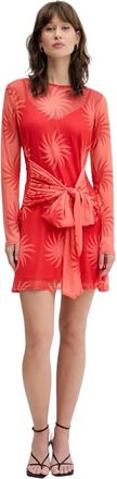 Never Fully Dressed Orange Sol Izzy Jurk - Dames - Korte kleedjes - Oranje - XL - Polyester - Kleedjes
