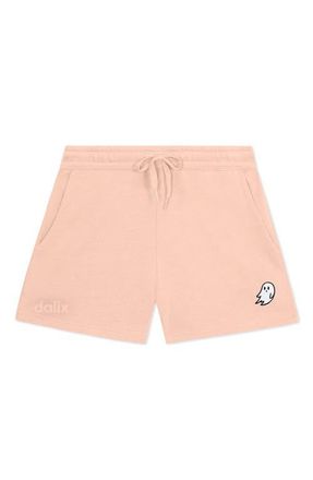 Dalix Womens Ghost Midweight Washed Fleece Shorts in Blush at Nordstrom, Size Xx-Large