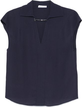 Patrizia Pepe chain-detail blouse - Blue