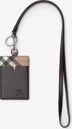 Burberry Pop Check Lanyard Card Case