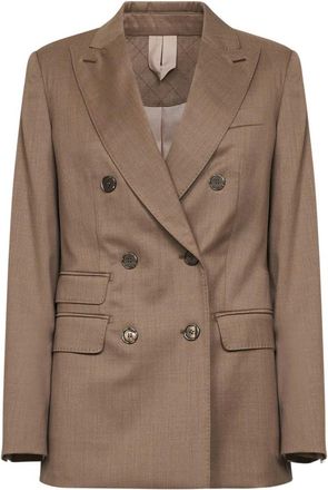 Max Mara Cupola Blazer - Dames - Blazers - Bruin - L - Wol - Jassen