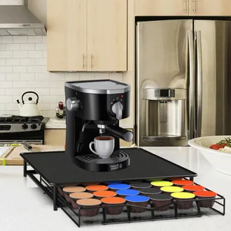 OEM Soporte Para C&aacute;psulas, Soporte Para Monodosis De Caf&eacute;, Soporte Para C&aacute;psulas, Caj&oacute;n De Almacenamiento Para 36 C&aacute;psulas De Caf&eacute; Dolce Custo, Negro
