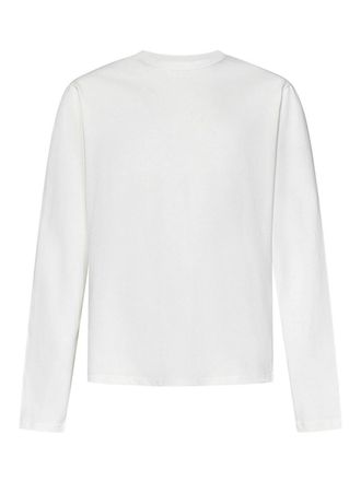 Jil Sander Long-Sleeved White Cotton Jersey