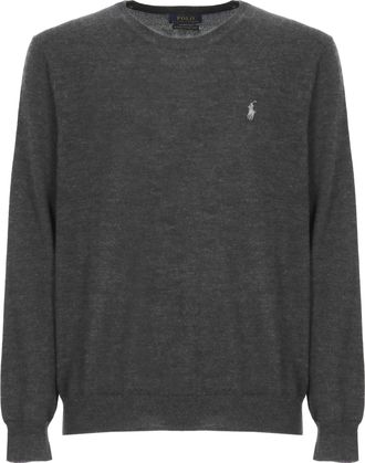 Polo Ralph Lauren Grey Wool Ribbed Long-Sleeve Jersey