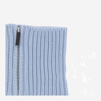 SA SU PHI Cashmere Ribbed Collar Scarf - Blue