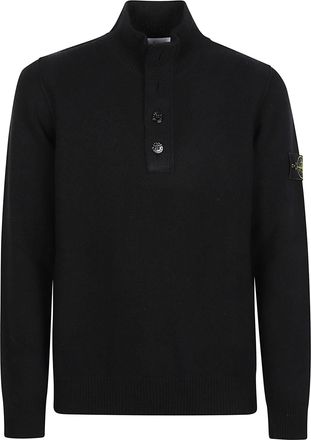 Stone Island RWS High Ribbed Collar Virgin Wool-Blend Sweater