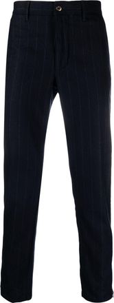 Incotex pinstripe tailored trousers - men - Cotton/Cotton/Polyamide/Elastane/Virgin Wool - 34 - Blue