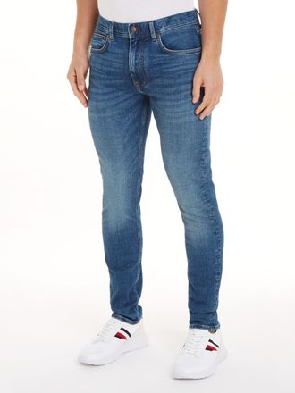 Tommy Hilfiger Tapered-fit-Jeans TOMMY HILFIGER TAPERED HOUSTON, Herren, Gr. 30, L&auml;nge 34, blau (perce indigo), Denim/Jeans, Obermaterial: 95% Baumwolle, 3% Elastomu