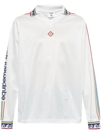 Casablanca monogram polo shirt - White