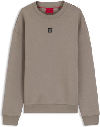 HUGO BOSS Stacked-logo sweatshirt in a cotton blend