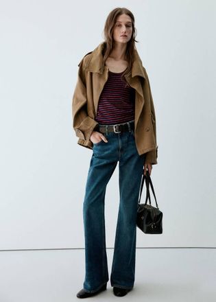 Mango Top a righe in lurex blu marino scuro - Donna - XS - MANGO