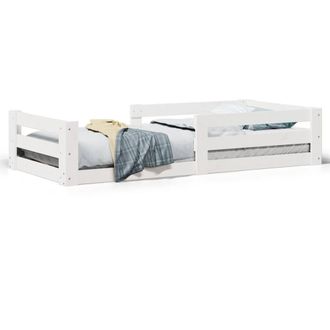 Berkfield Home Bed Frame without Mattress White 100x200 cm Solid Wood Pine