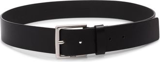 HUGO BOSS Accessoires Boss Rummi Pin Buckle Riem van Italiaans Leer in Zwart