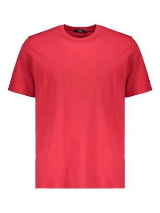 Herno logo-motif short-sleeve T-shirt - men - Cotton/Polyester - 50 - Red