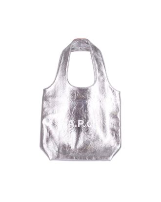 A.P.C. Ninon Small Silver Tote Shoulder Bag