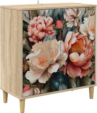 vidaXL Aparador Borne Sonoma 69 X 33 X 75 Cm Madera De Ingenier&iacute;a Vidaxl