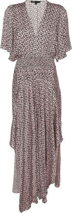 Maje Abito midi con stampa - Rosa